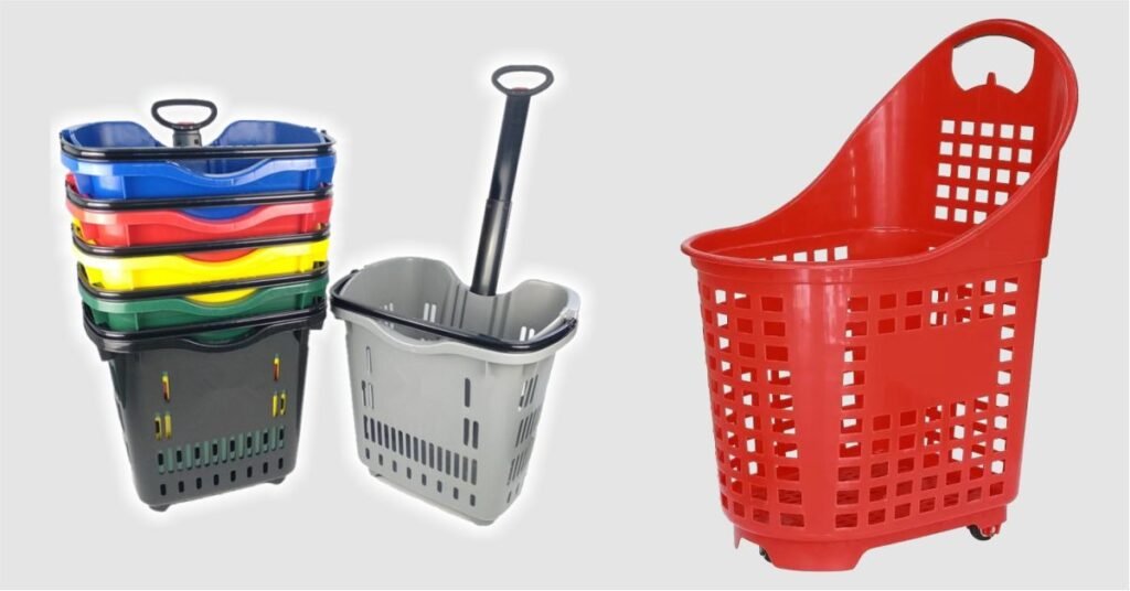 Plastic Shopping Roller Baskets