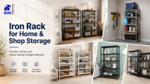 Iron rack for home and shop storage by BARI Engineering